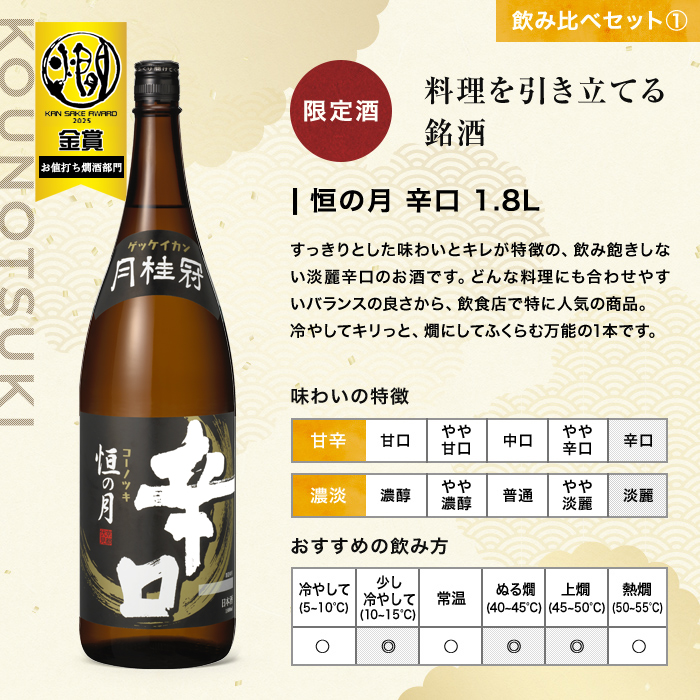 大満足 飲み比べセット 1.8L × 5本