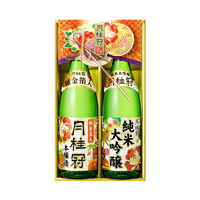 数量限定 純米大吟醸・本醸造純金箔入セット 1.8L × 2本