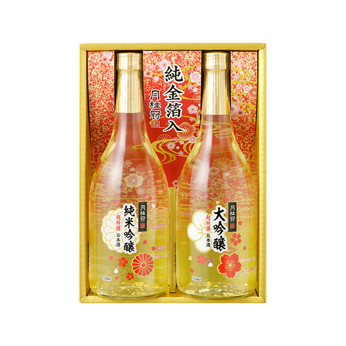 数量限定 大吟醸・純米吟醸金箔入セット 720mL × 2本