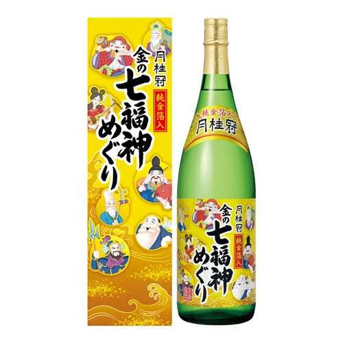 金の 七福神 めぐり 1.8L 1本 ケース入 金箔 | 京都の日本酒 通販
